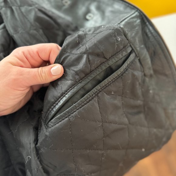 Vintage black leather motorcycle jacket size small - Picture 8 of 8